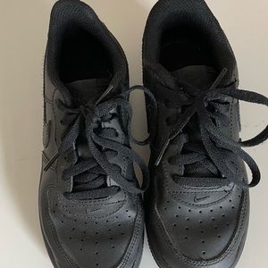 Nike Air Force 1s kids size 13c solid black
